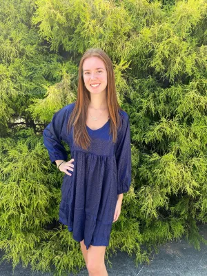 Bring on the Night Dress - Navy Blue