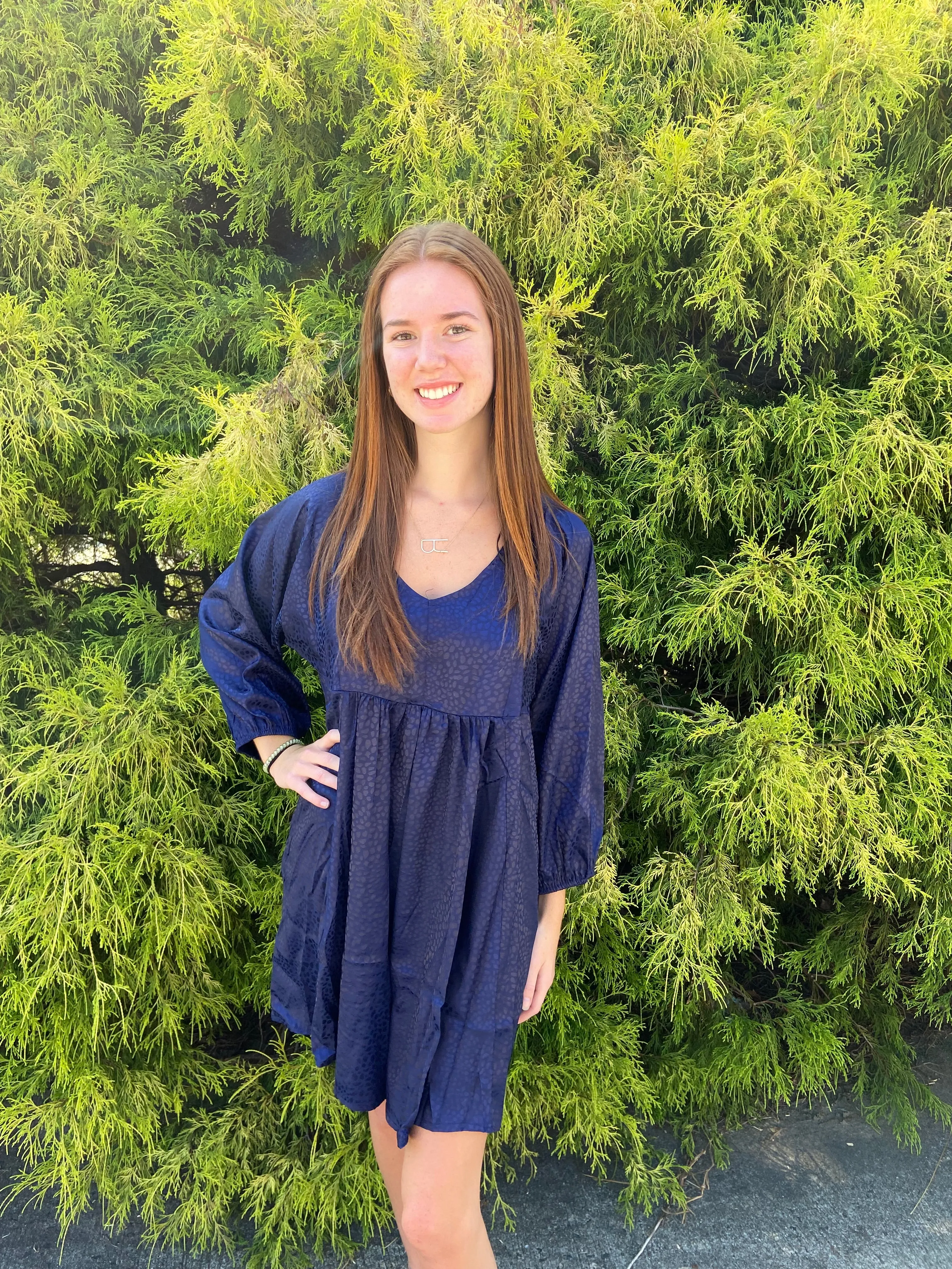 Bring on the Night Dress - Navy Blue