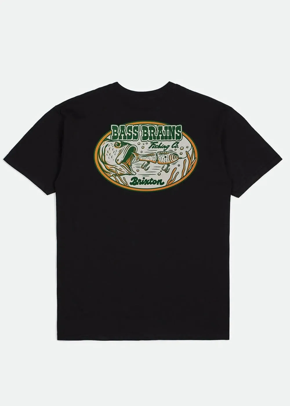 Brixton Men Bass Brains Swim T-Shirt Black