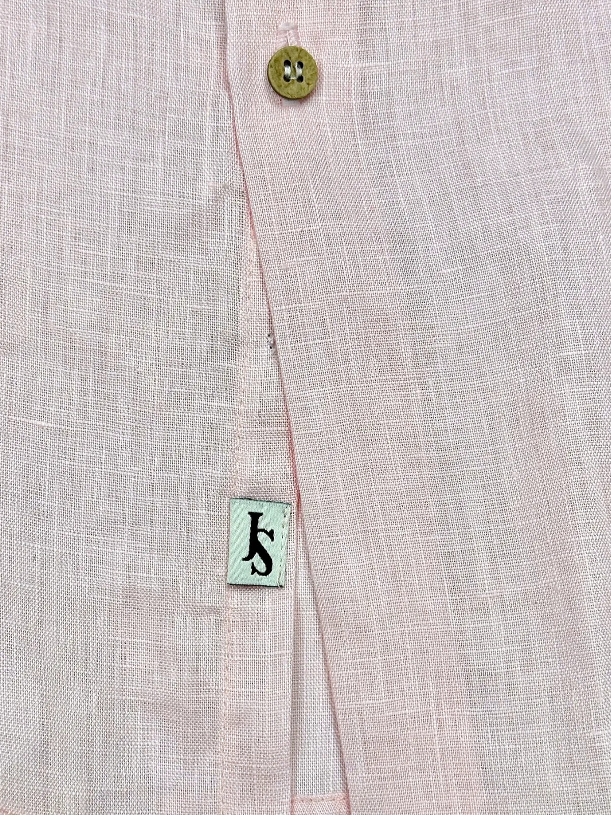Byron Bay Linen L/S Big Mens Shirt - Baby Pink