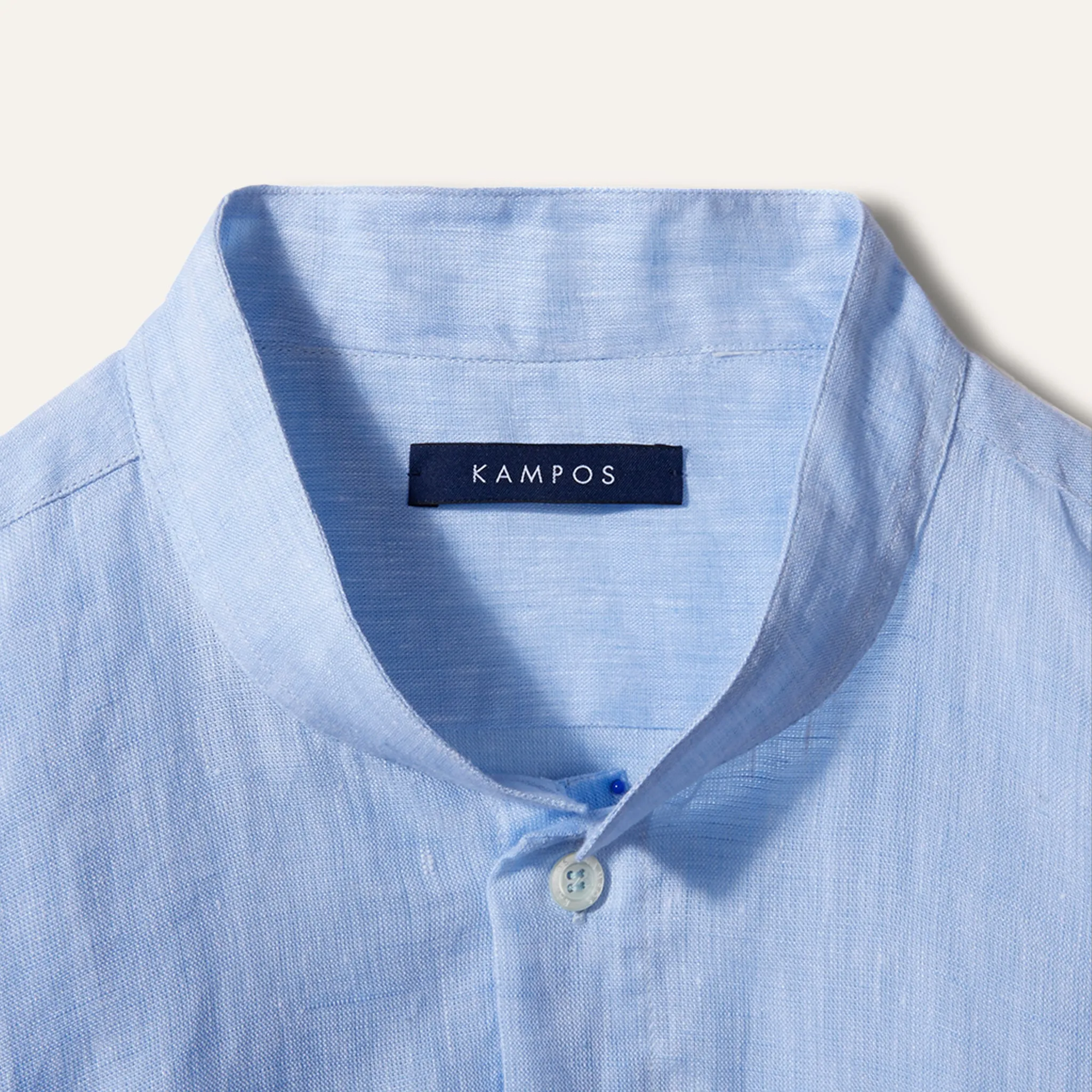 Casual Linen Shirt Light Blue