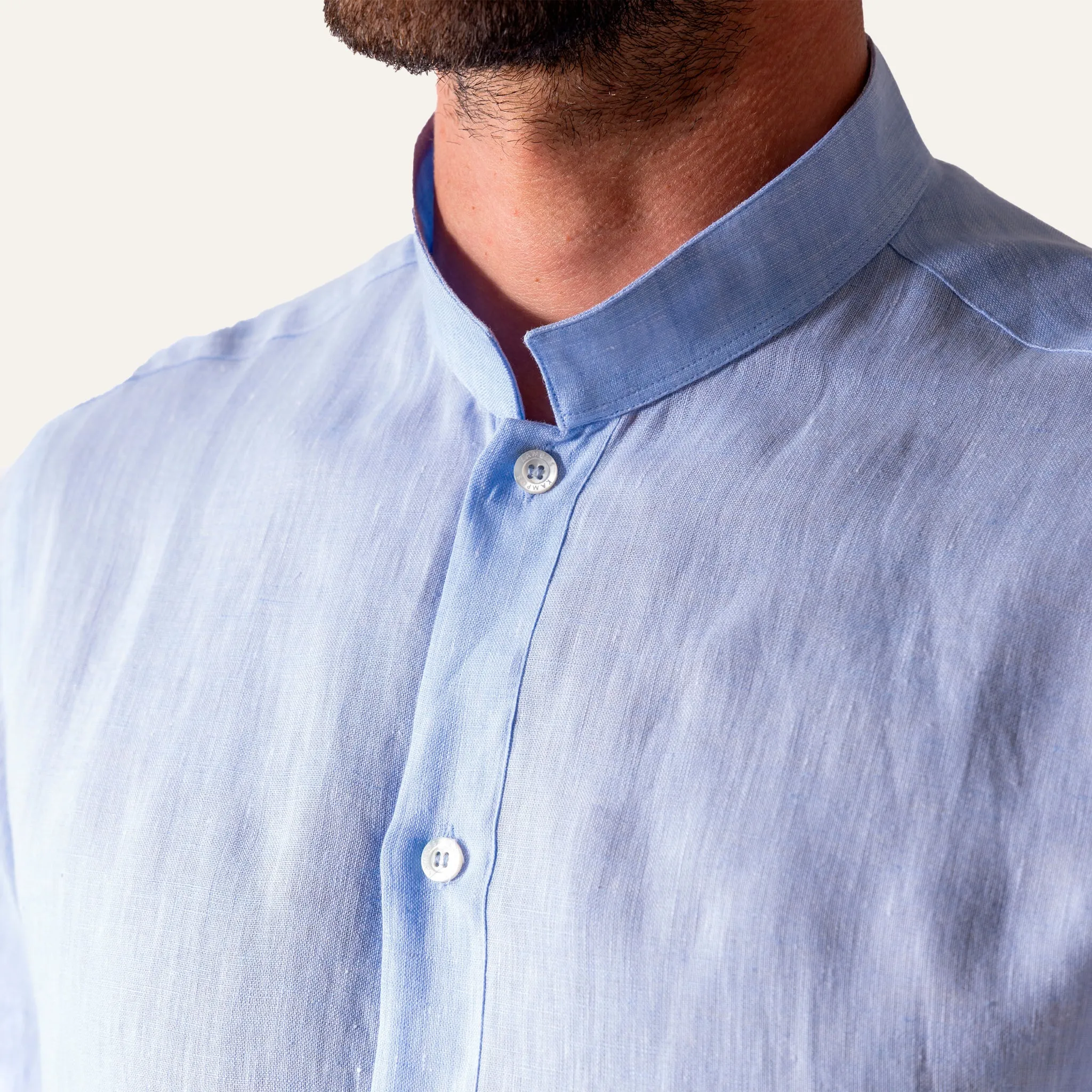 Casual Linen Shirt Light Blue