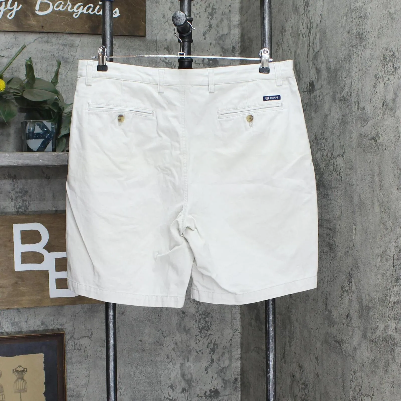 Chaps Mens Khaki 100% Cotton Shorts 166a08fd143154 Light Stone Brown 38