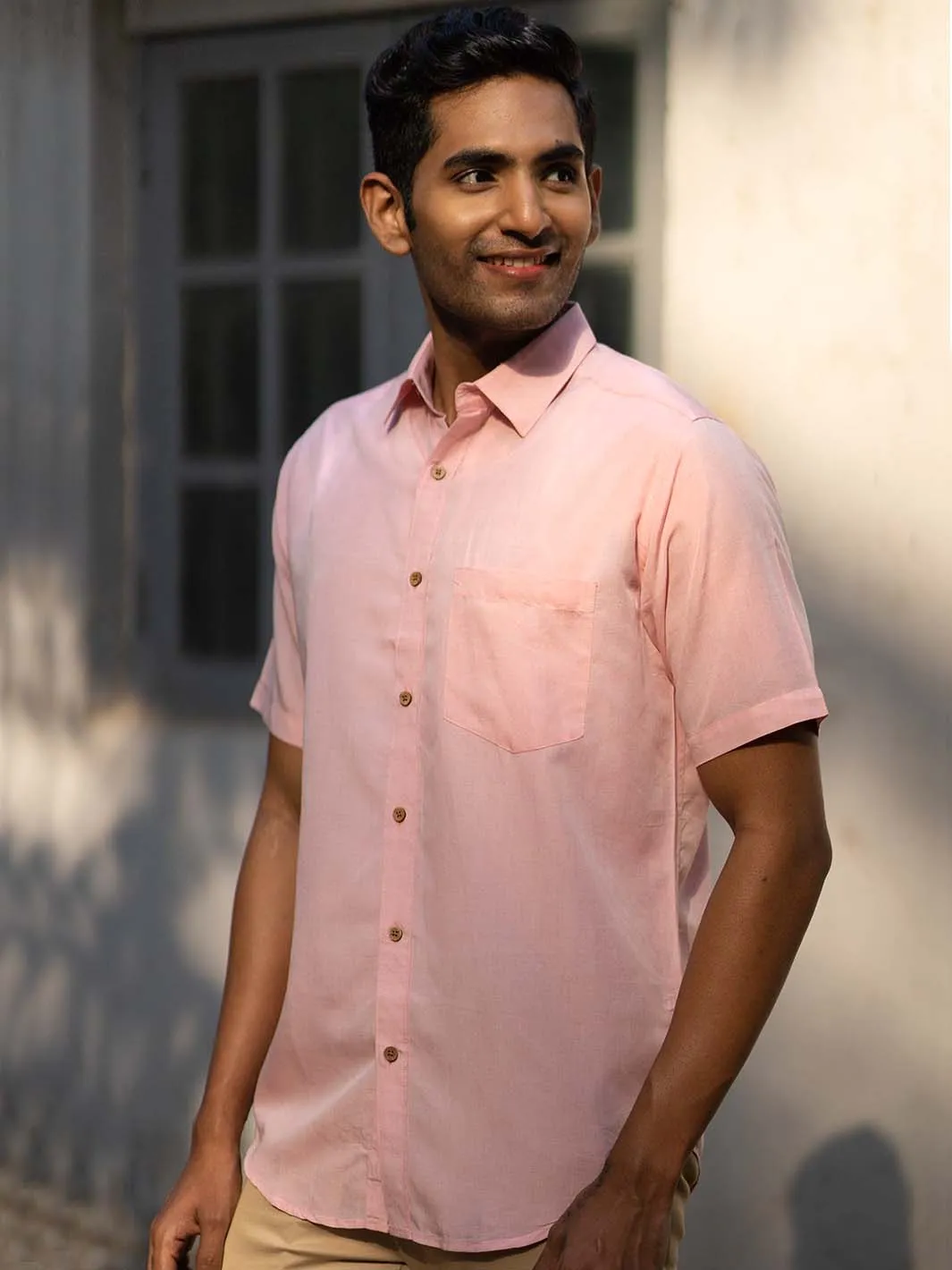 Charm Pink · Half Sleeve Shirt