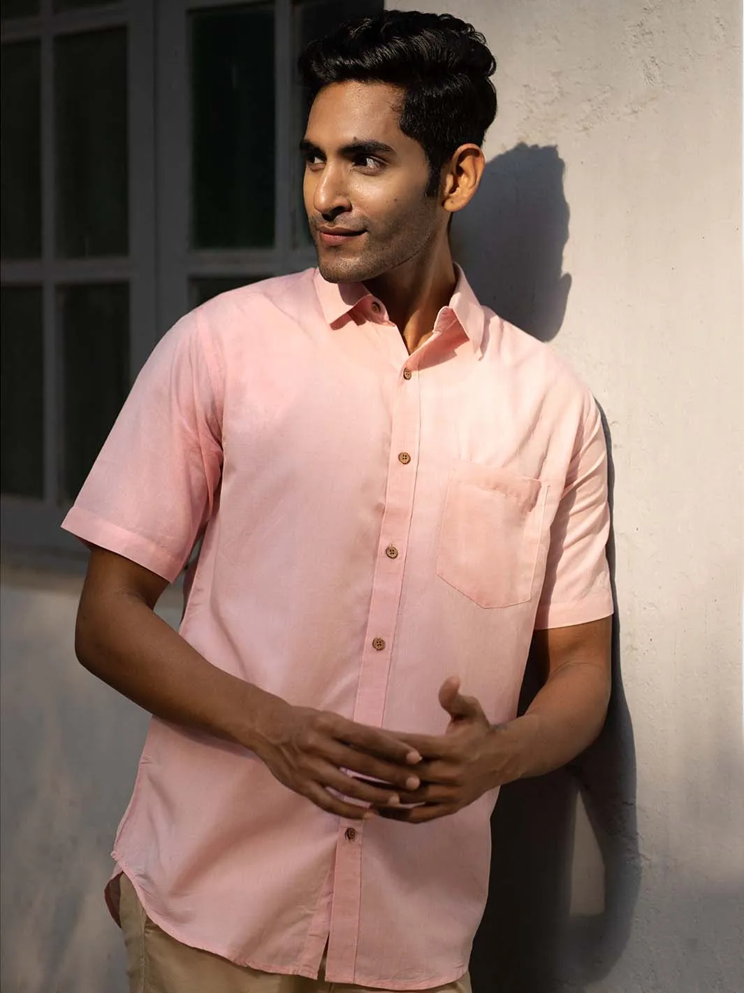 Charm Pink · Half Sleeve Shirt