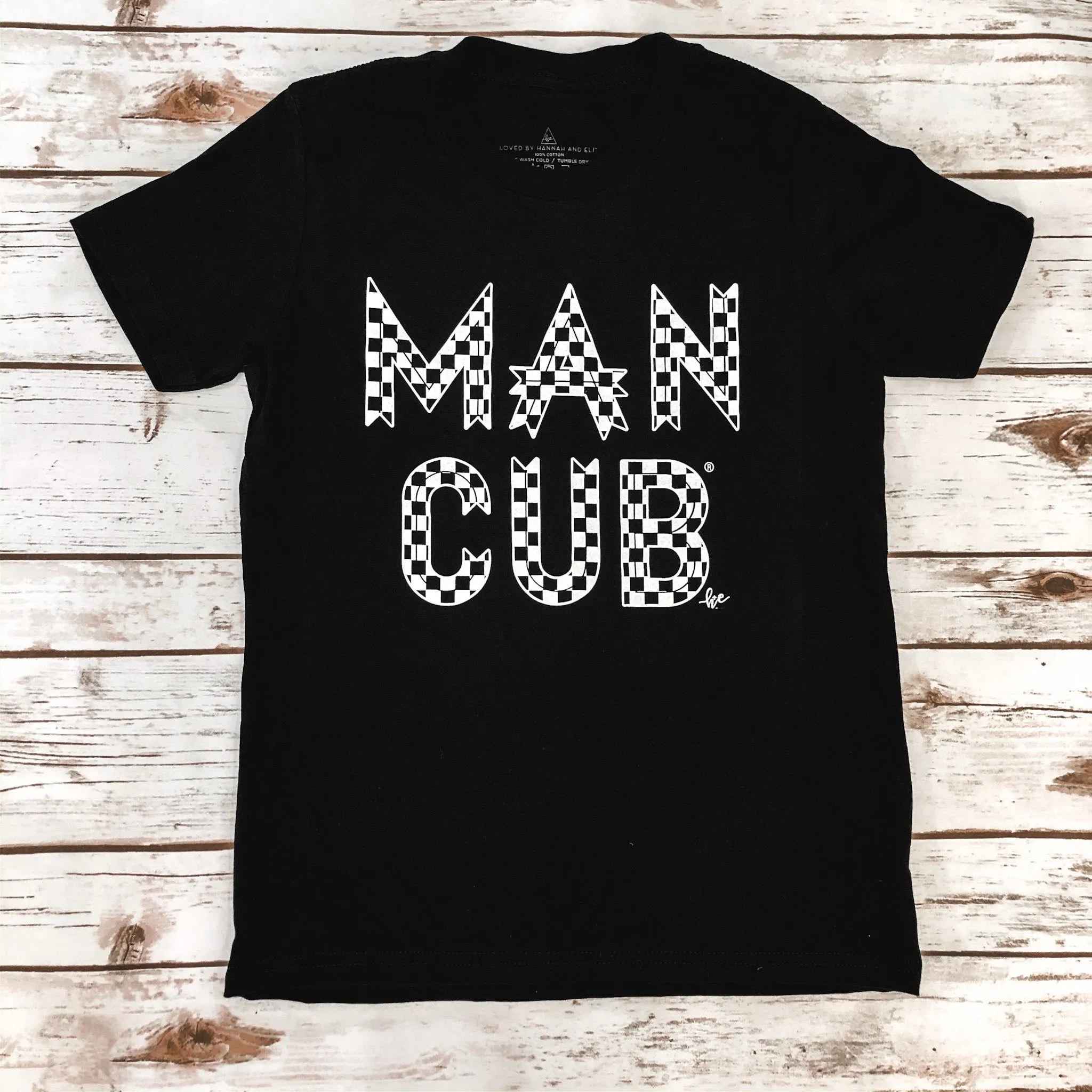 Checkered "Man Cub" Bodysuit and Tees