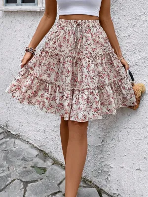 Cherry Vibes: Minifalda Floral con Volantes para Mujer en CR 🌸