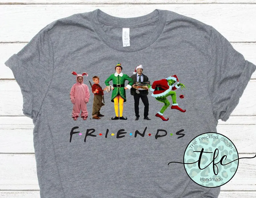 {Christmas Friends} screen print tee