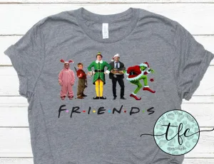 {Christmas Friends} screen print tee