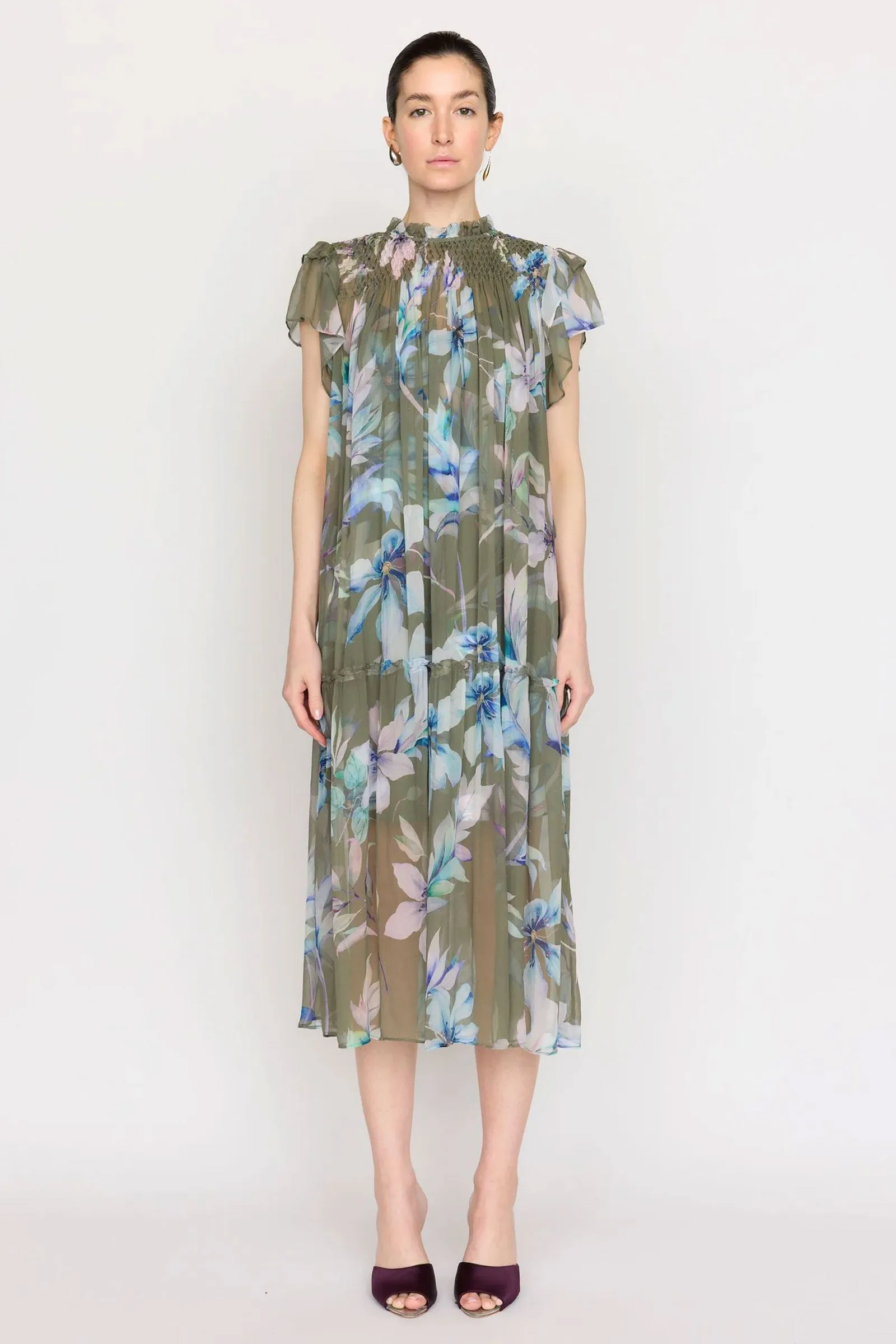 Christy Lynn Vera Dress in Viridian Prism