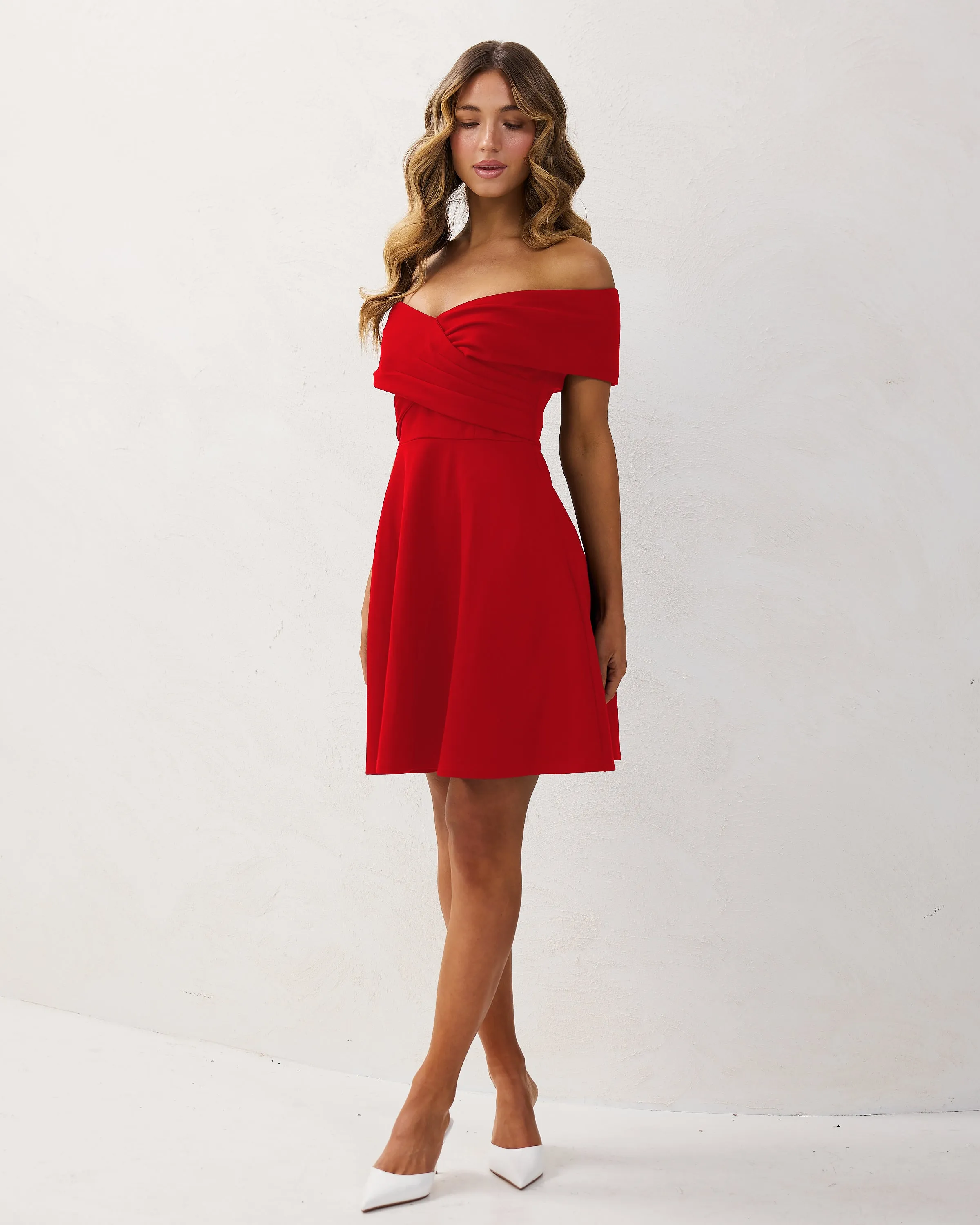 Cielo – Flowy Off-Shoulder Women’s Dress