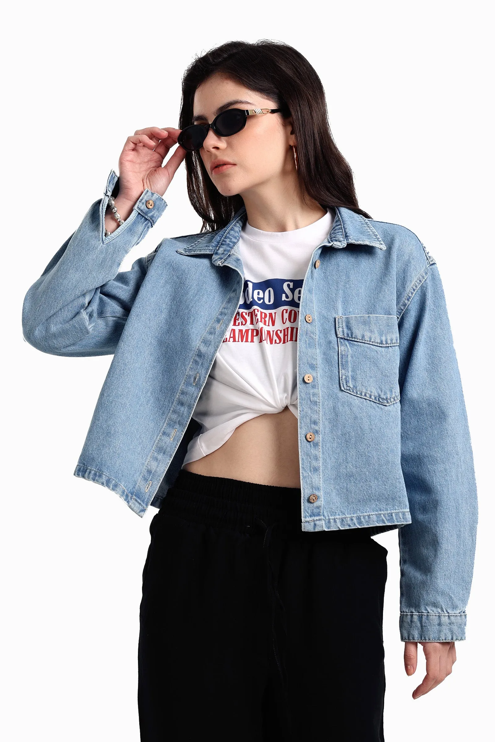 Classic Cropped Denim Jacket