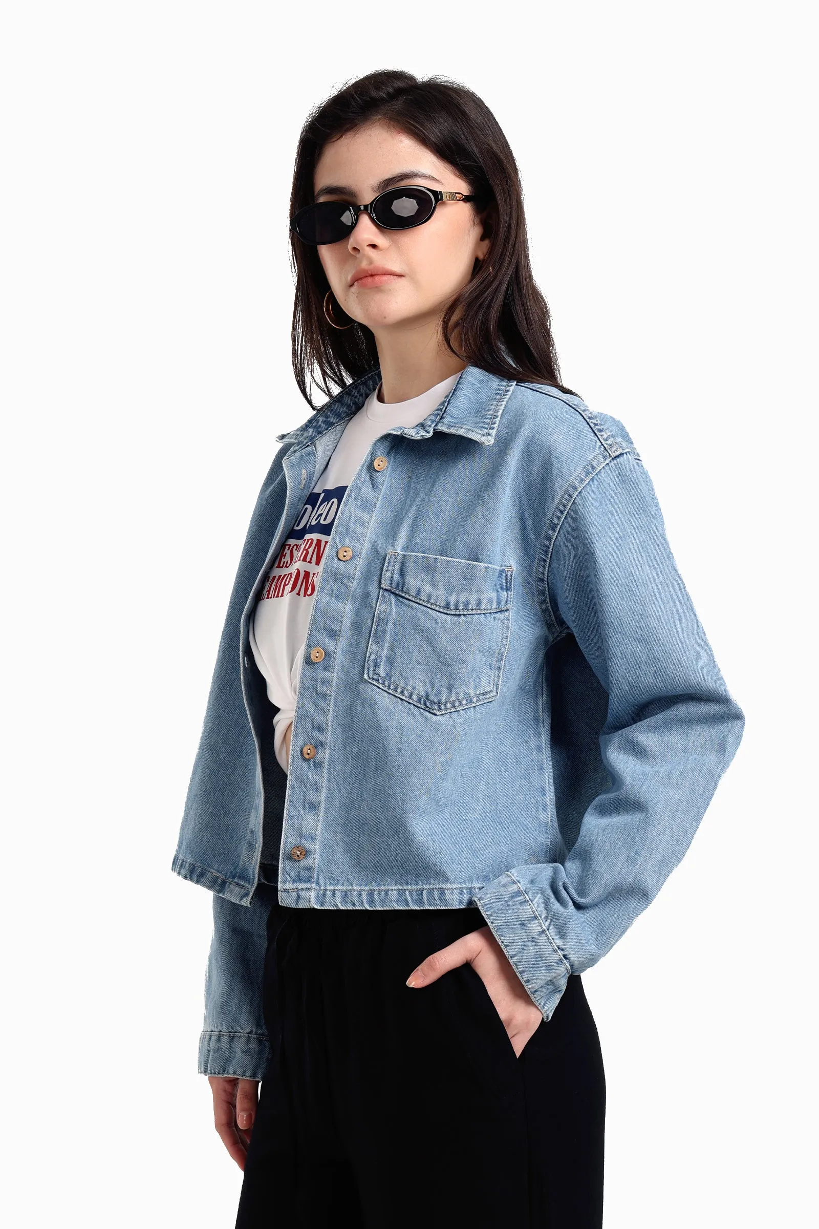 Classic Cropped Denim Jacket