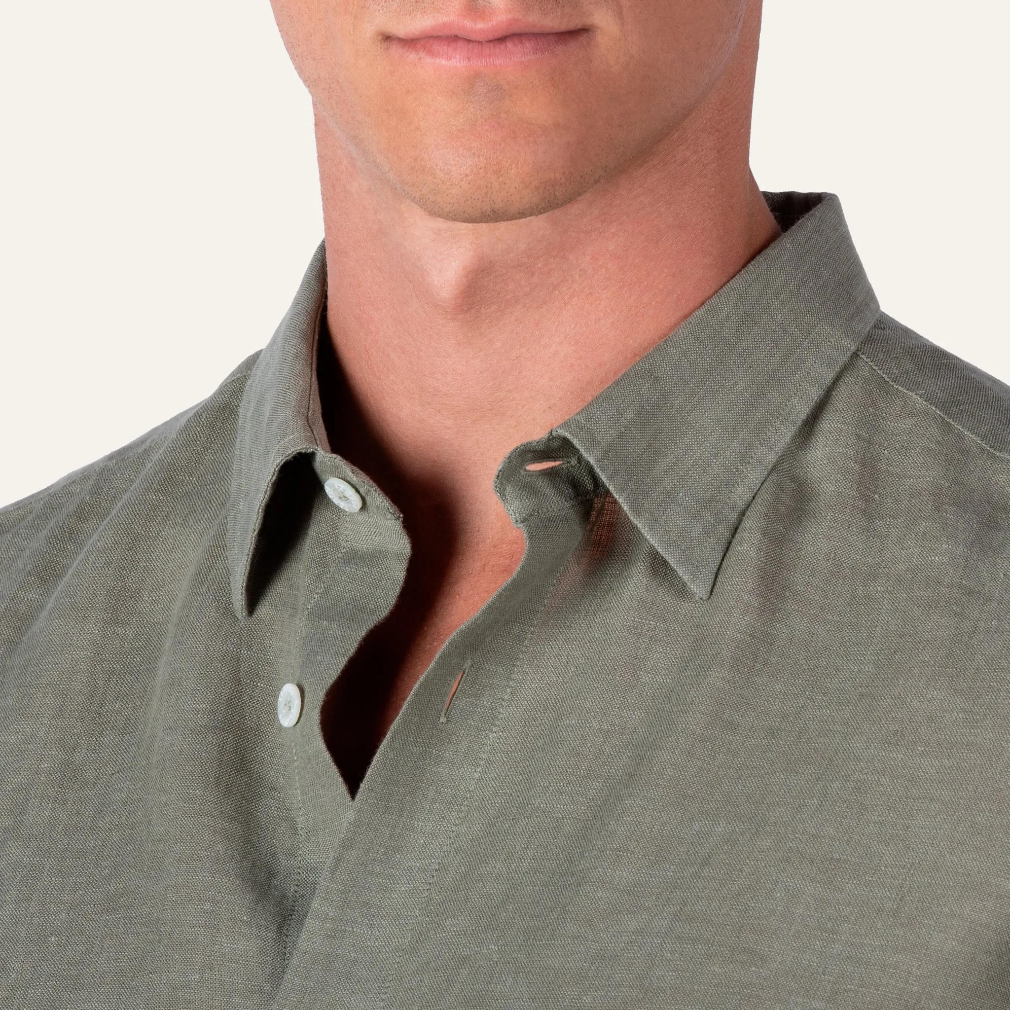 Classic Linen Shirt Olive
