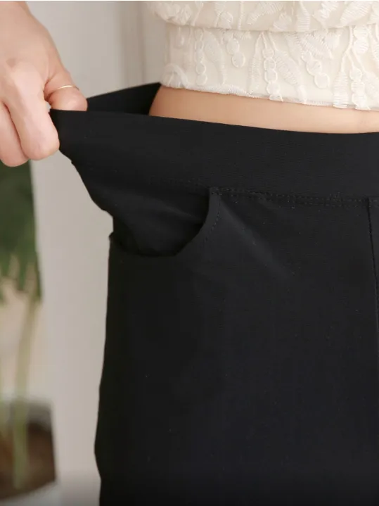 Cooling Cropped Boot Cut Span Pants(냉장고바지)