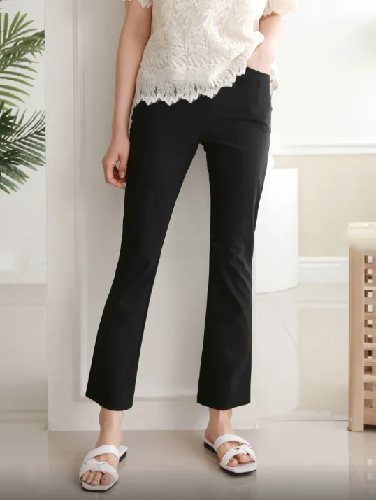 Cooling Cropped Boot Cut Span Pants(냉장고바지)