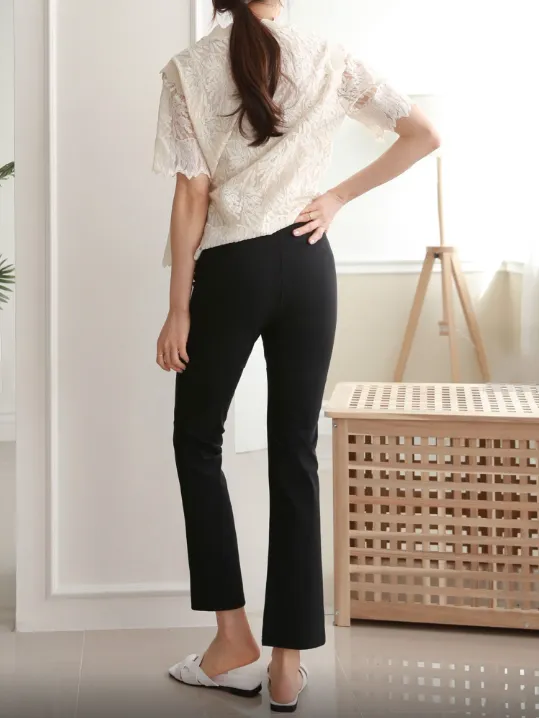 Cooling Cropped Boot Cut Span Pants(냉장고바지)