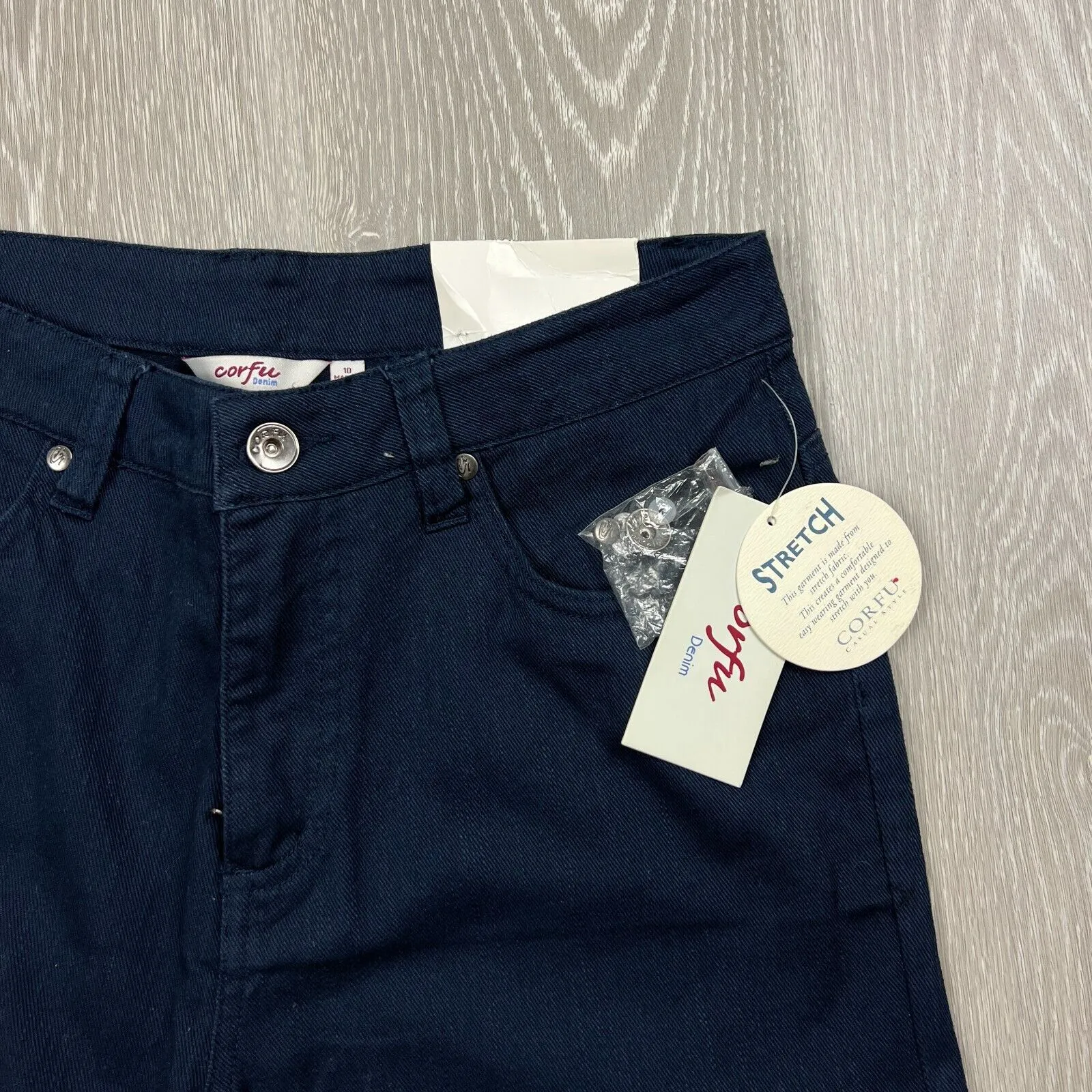 Corfu Denim Womens Dark Navy Cropped Jeans Size 10 (New)