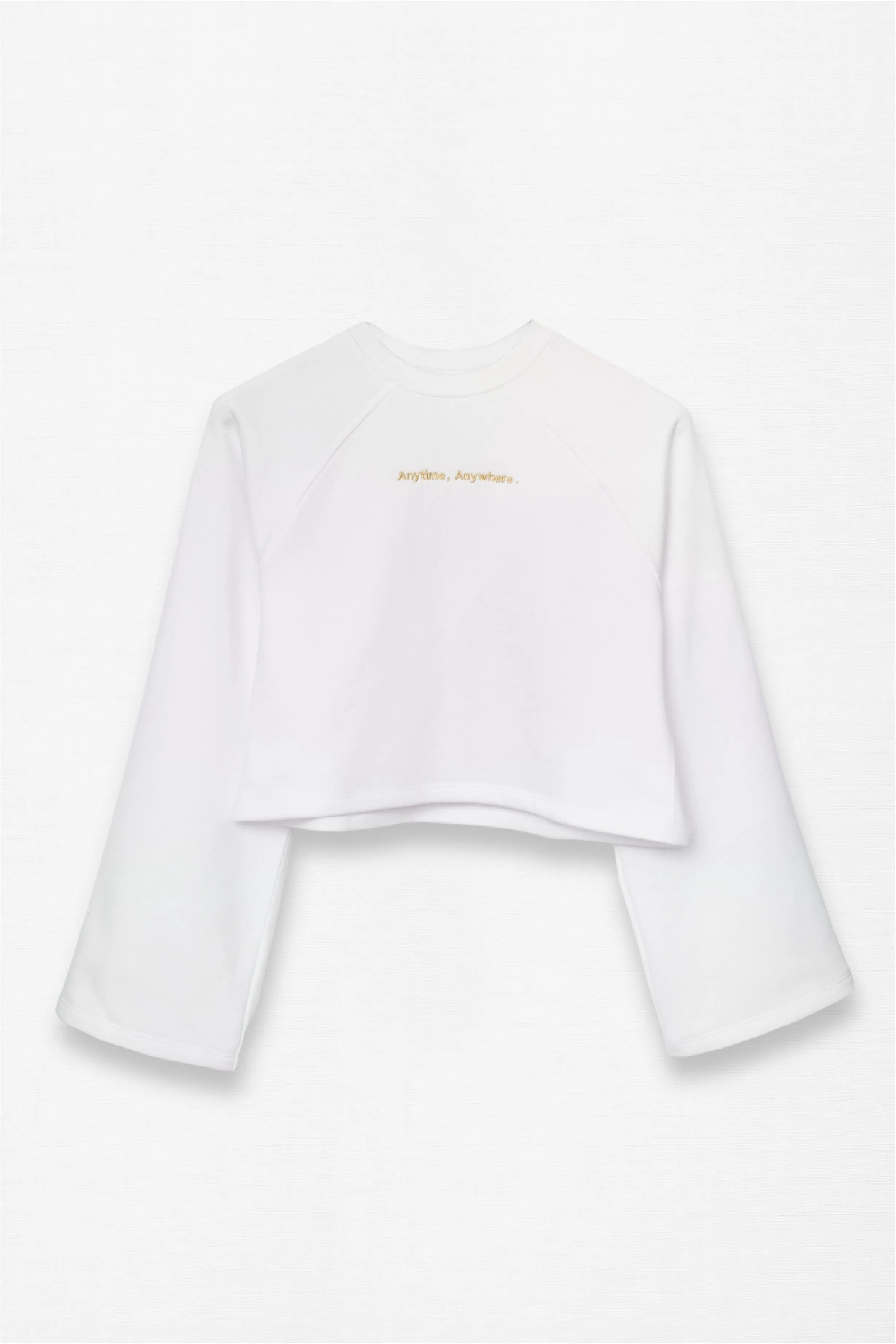 CROPPED EMBROIDERED SWEAT
