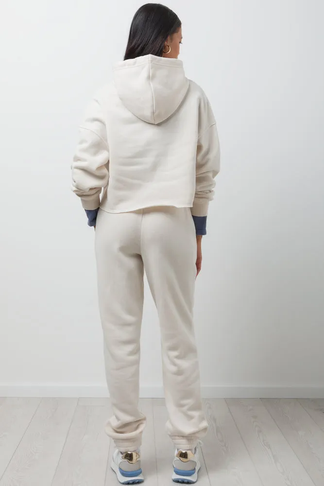 Cropped Hoodie Cream