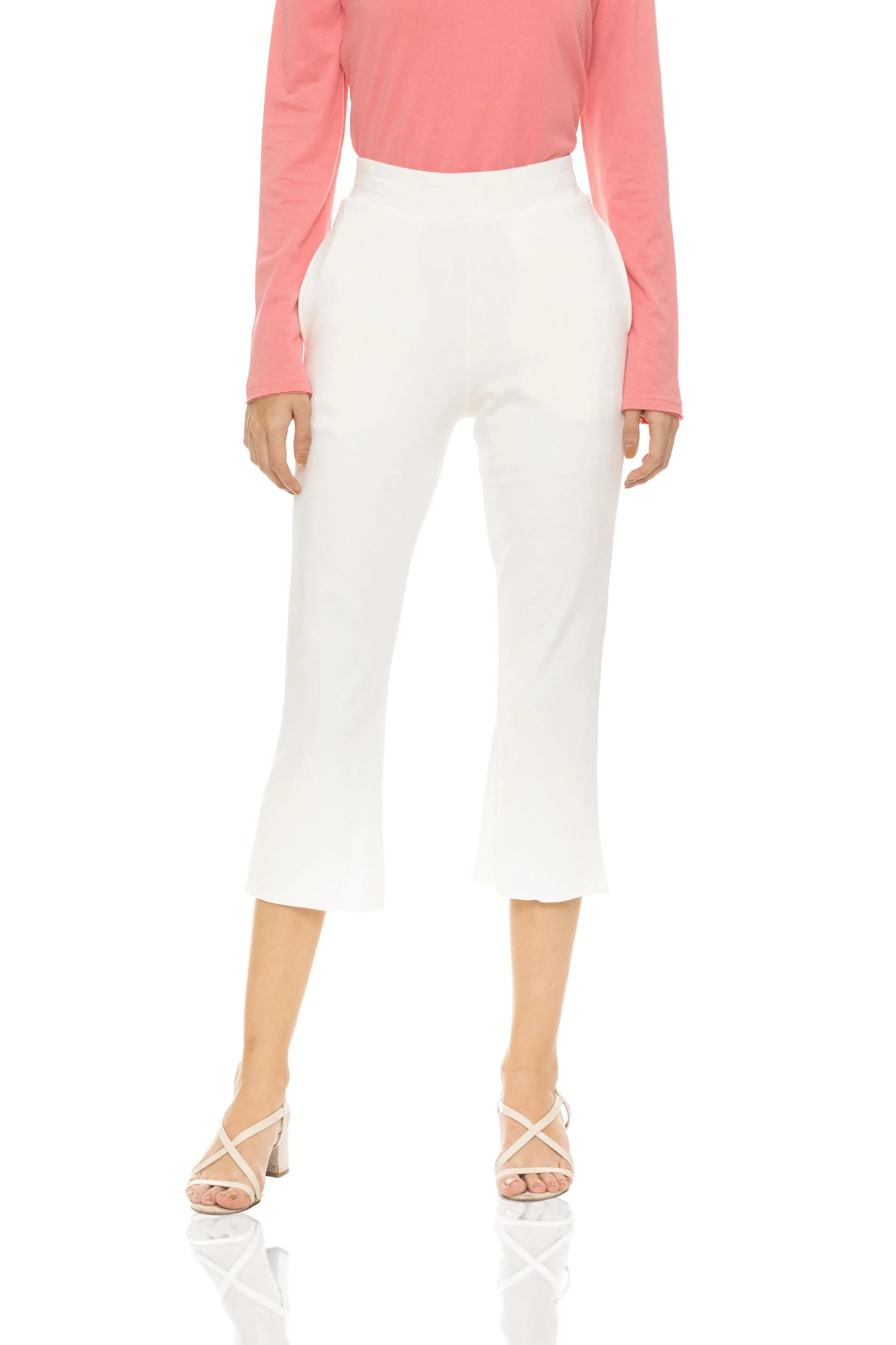 Cropped Length with Raw Edge Bottom (Off White)