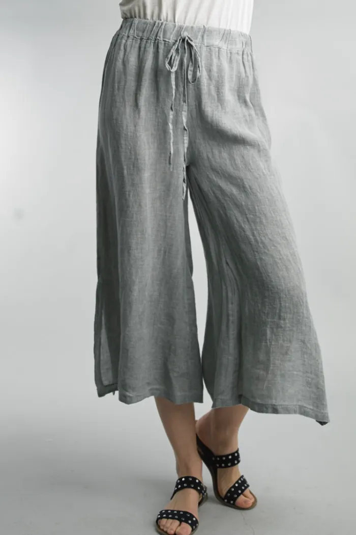 Cropped Linen Pants