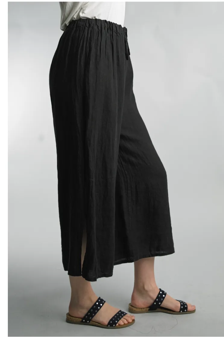 Cropped Linen Pants