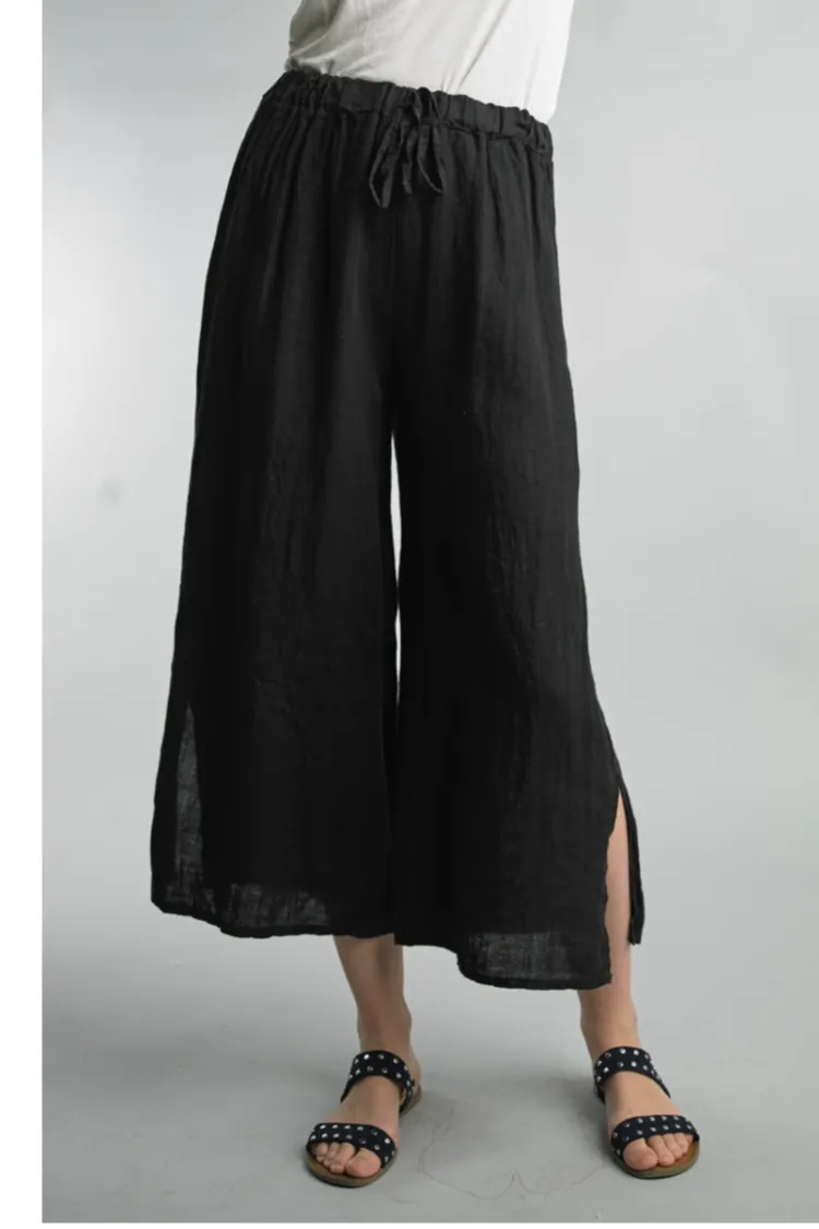 Cropped Linen Pants