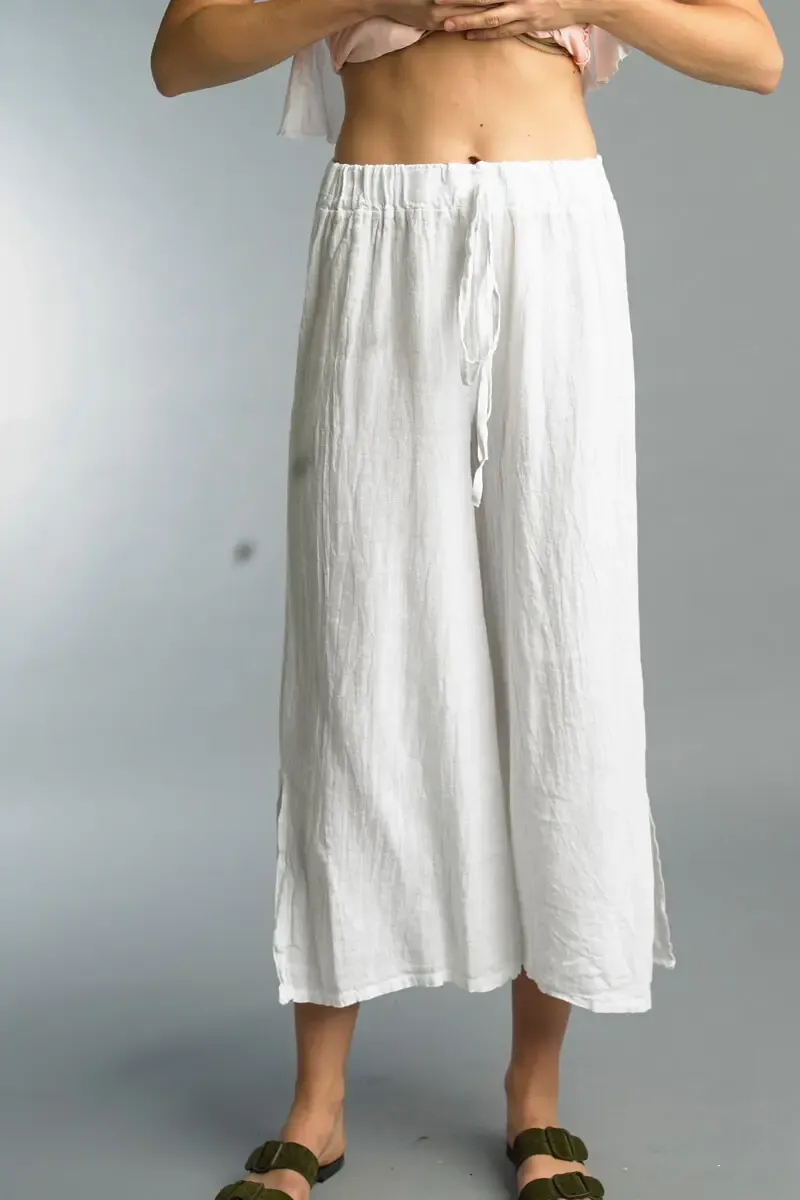 Cropped Linen Pants