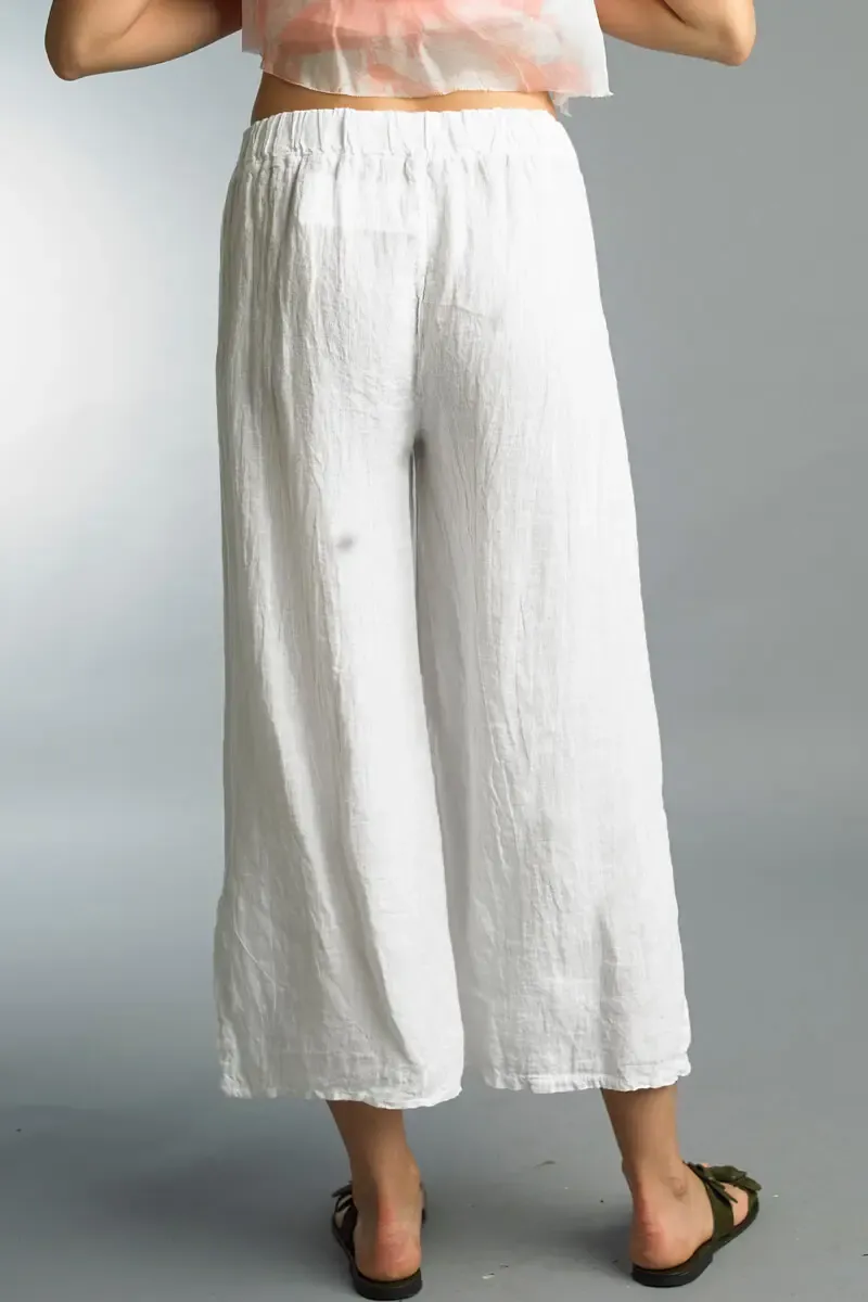 Cropped Linen Pants