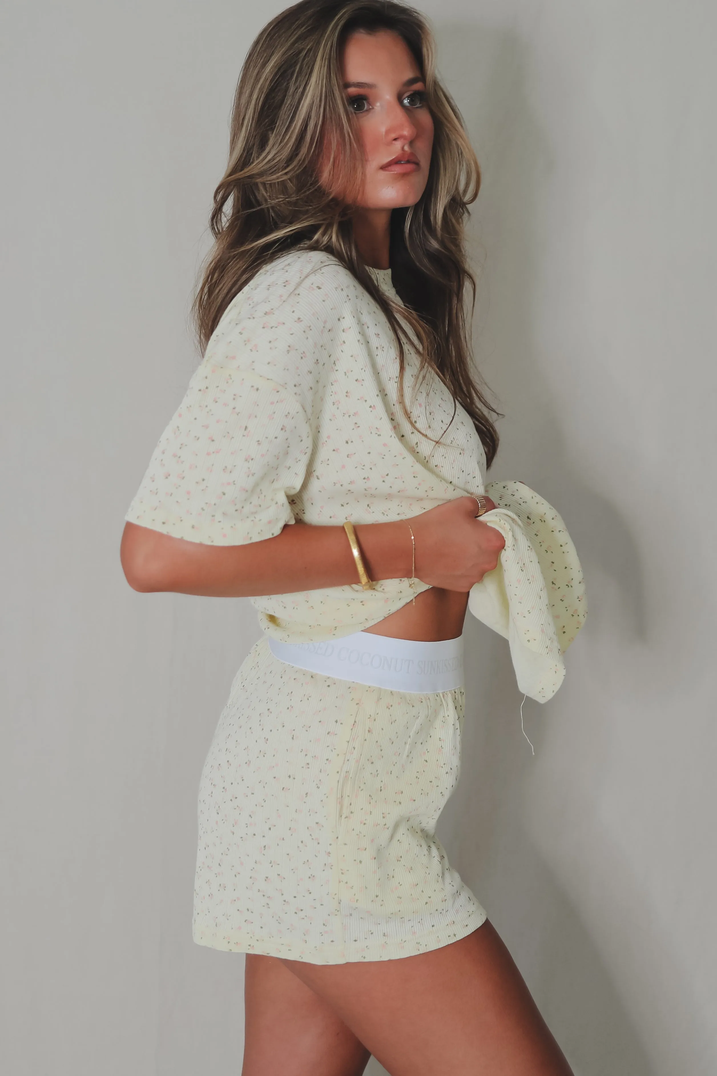 DEAL Pretty In Sleep Light Floral Sleep Top