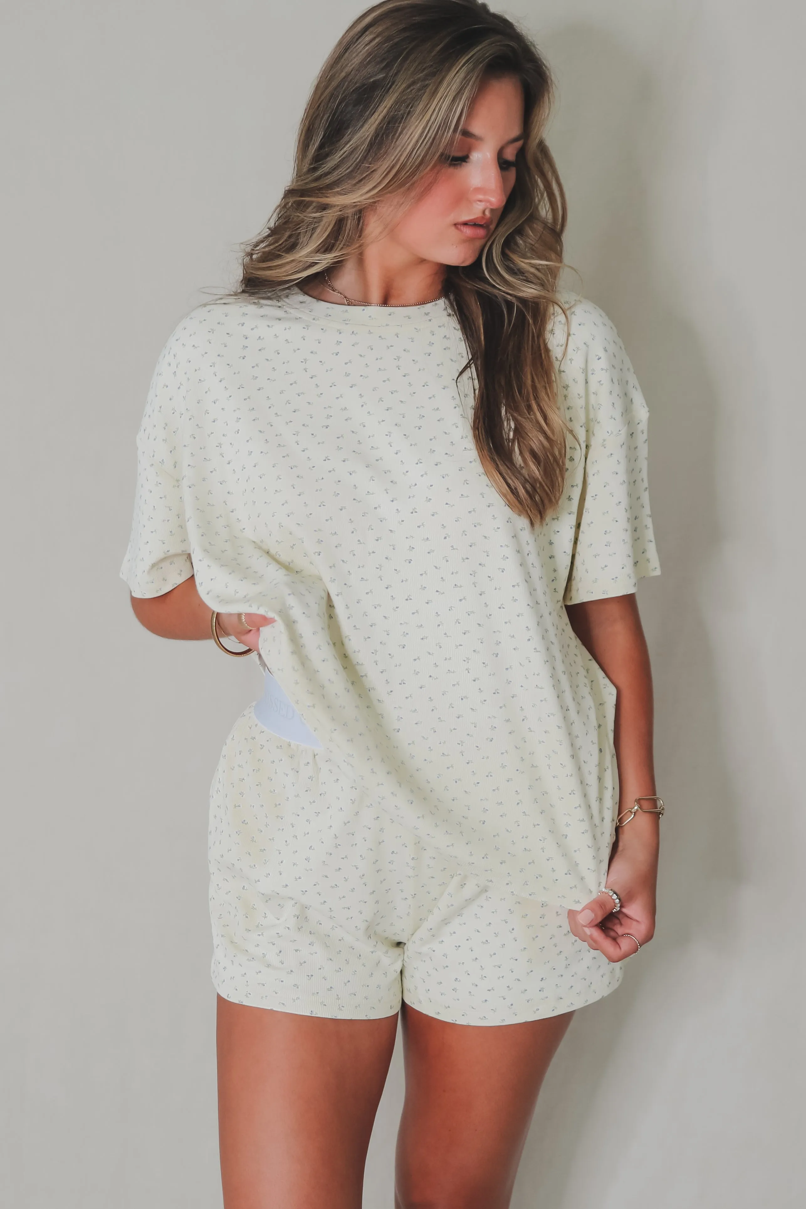DEAL Pretty In Sleep Light Floral Sleep Top
