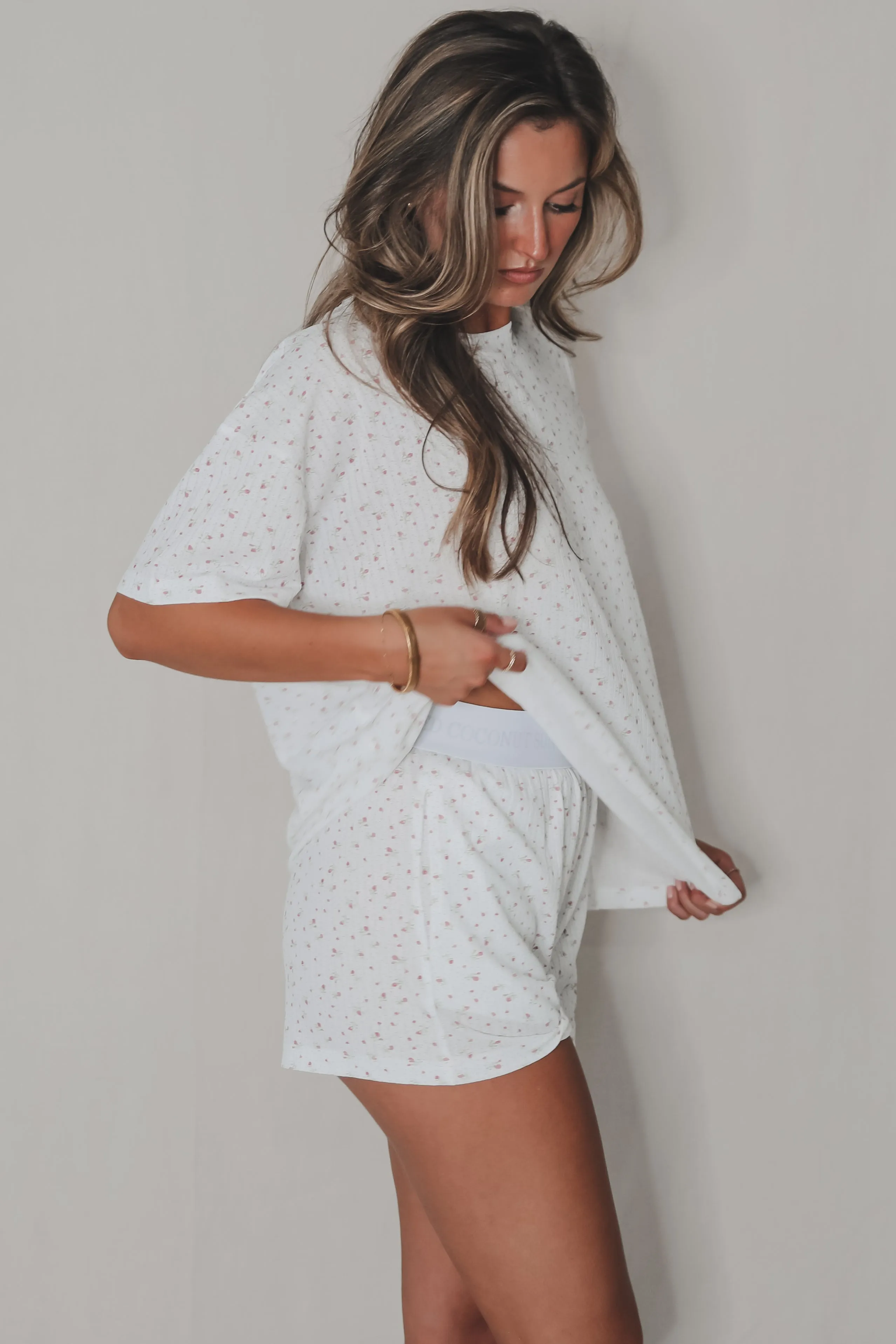 DEAL Pretty In Sleep Light Floral Sleep Top