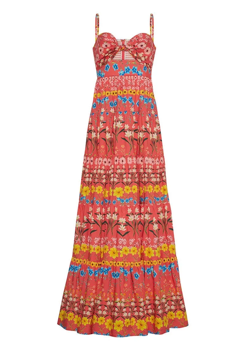 Delilah Dress (Flowerbox Coral)
