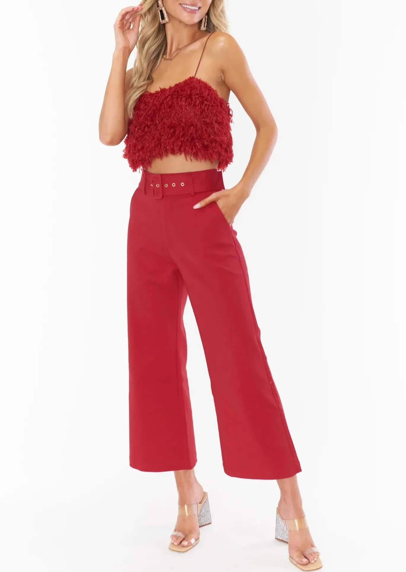 DJ Cropped Pants | Red