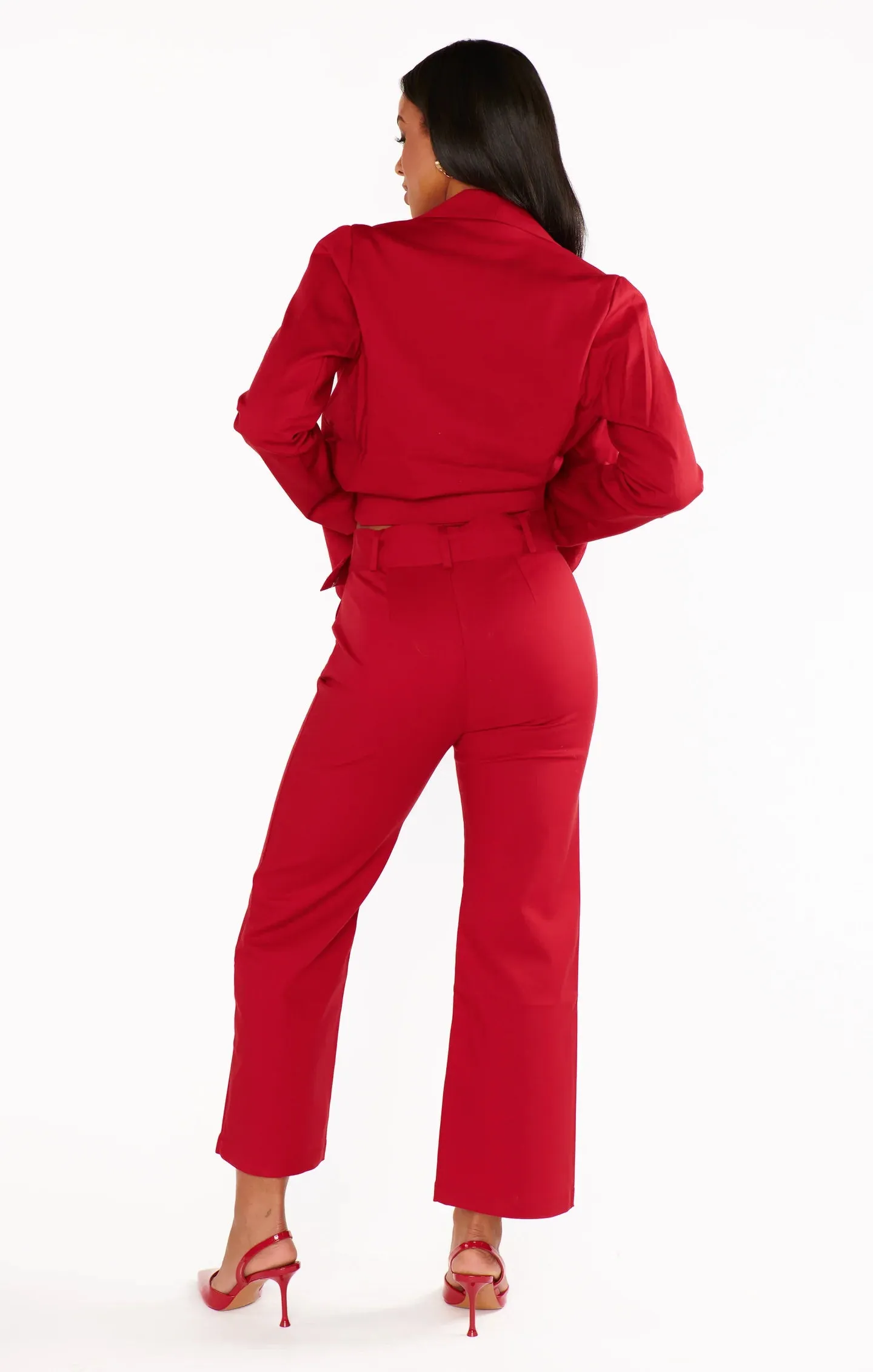 DJ Cropped Red Pants