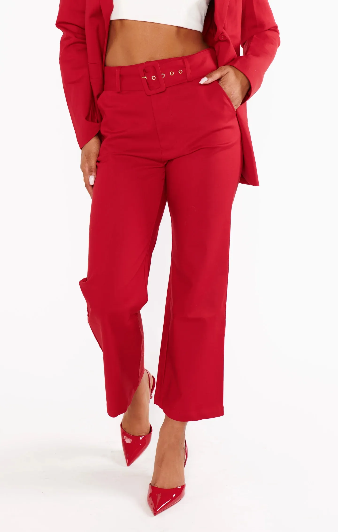 DJ Cropped Red Pants