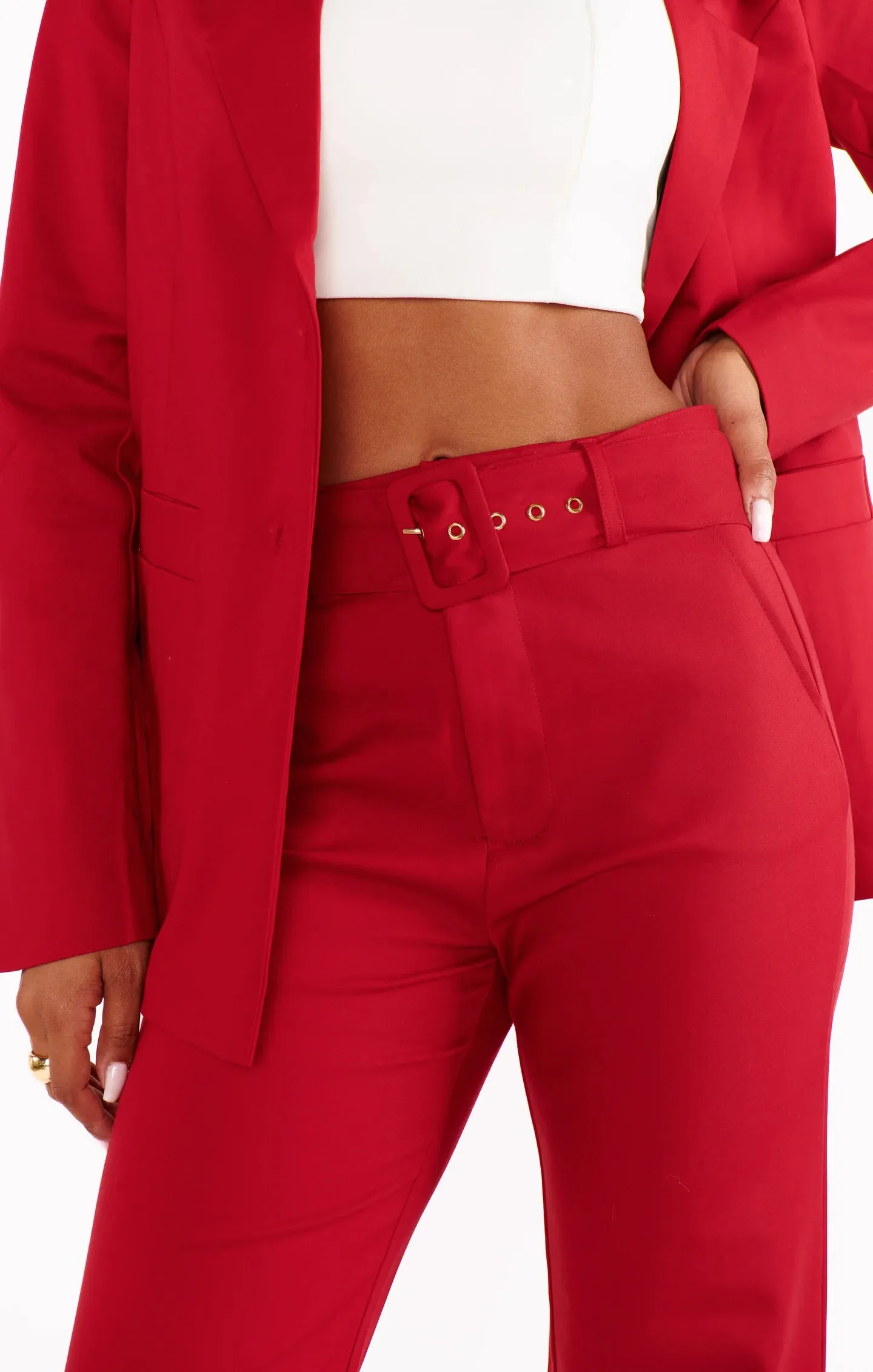 DJ Cropped Red Pants