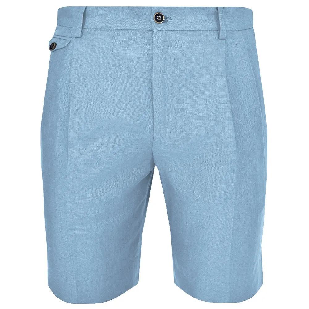 Dolce & Gabbana Light Blue Linen Short