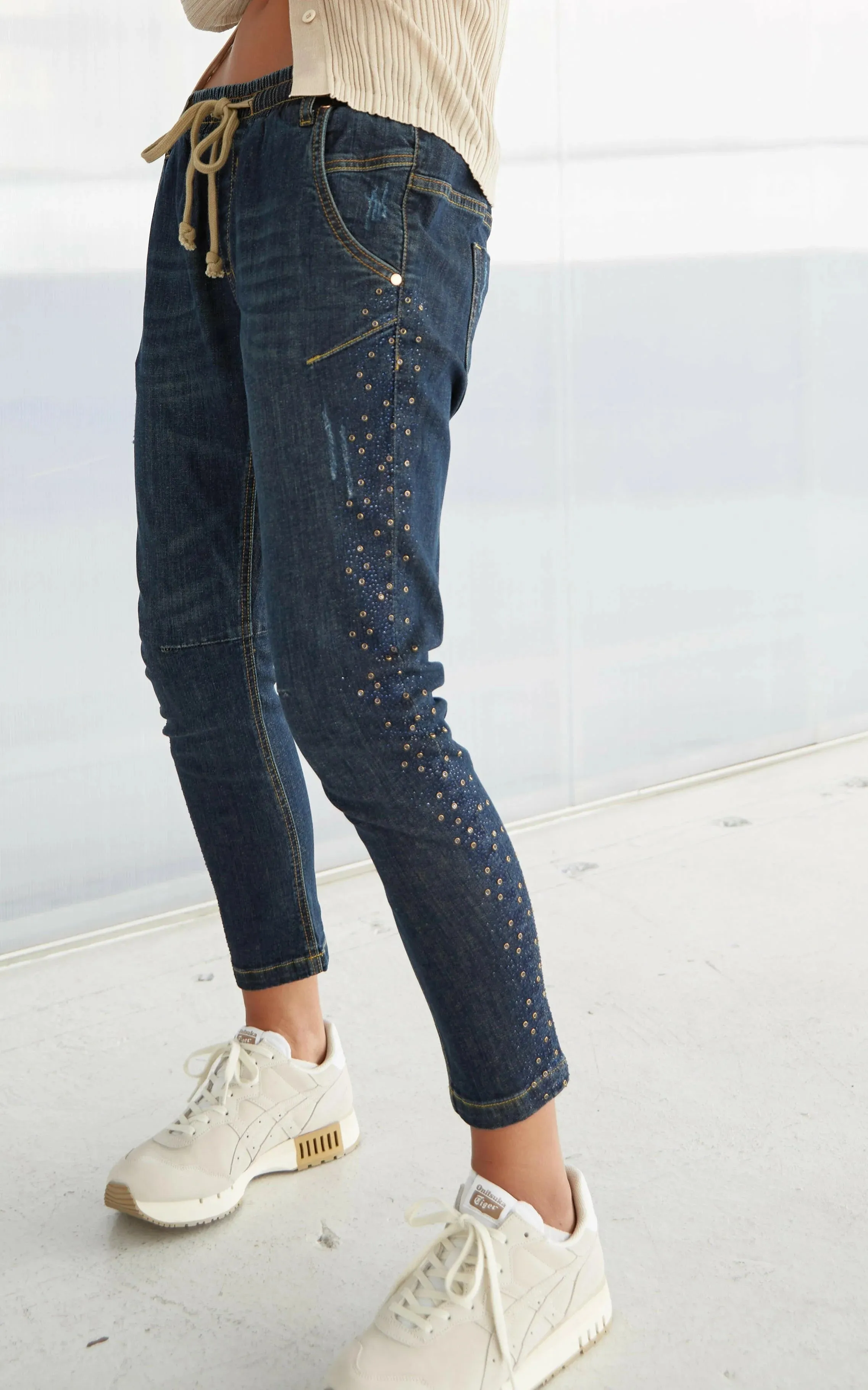 Dricoper Denim - Active Swarovski Embellished Jean - Rinse Wash