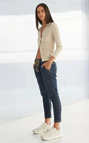 Dricoper Denim - Active Swarovski Embellished Jean - Rinse Wash