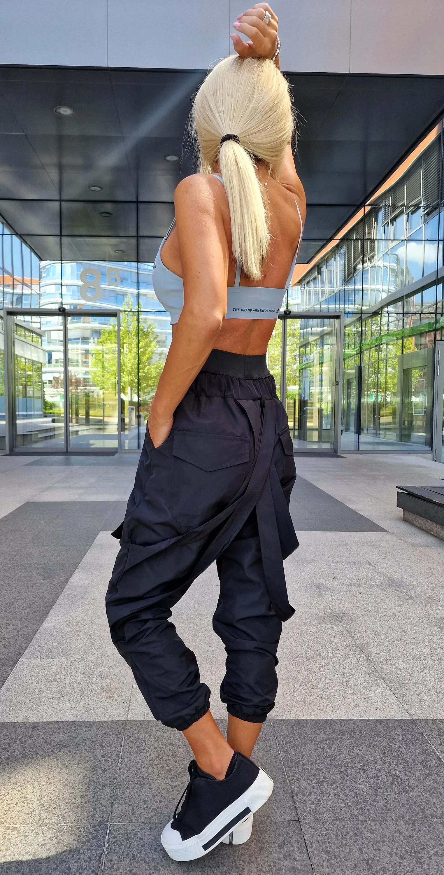 Drop Crotch Pants, Black Pants, High waist Pants, Trapped Pants, Extravagant Trousers, Avant-garde Pants, Gothic Pants, Designer Pants