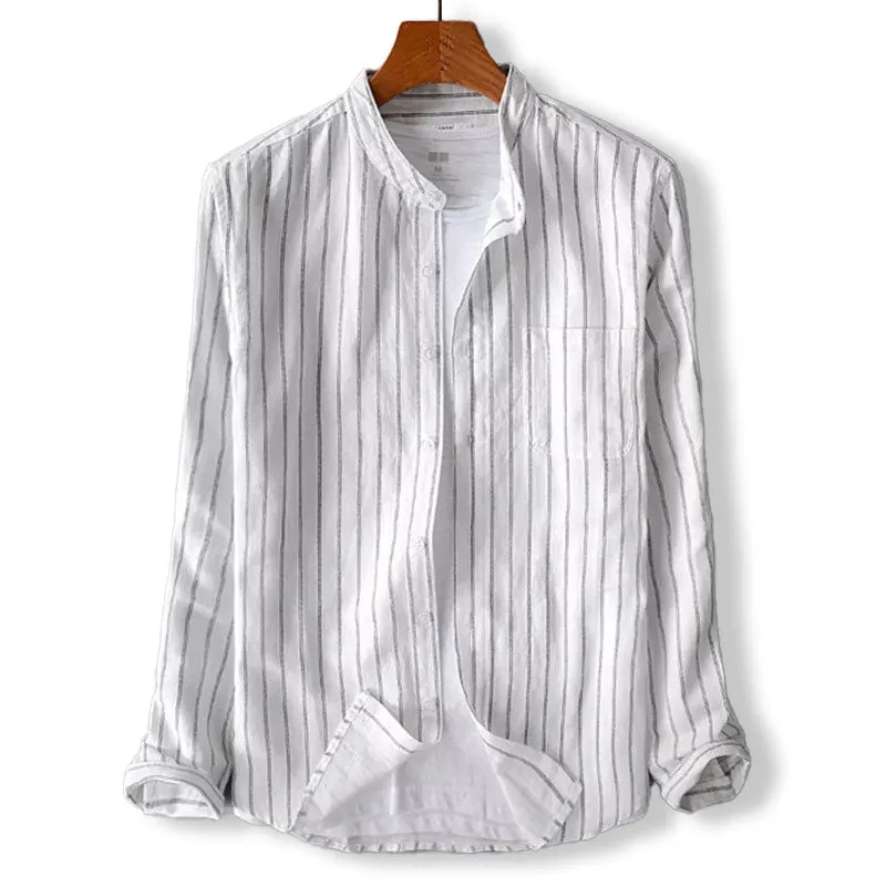 Edward Carter Regular Fit Cotton Linen Shirt