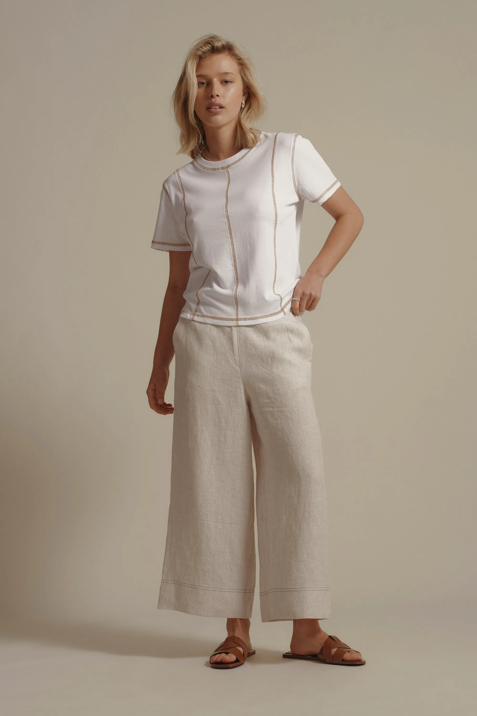 Elementary High Tide Linen Crop
