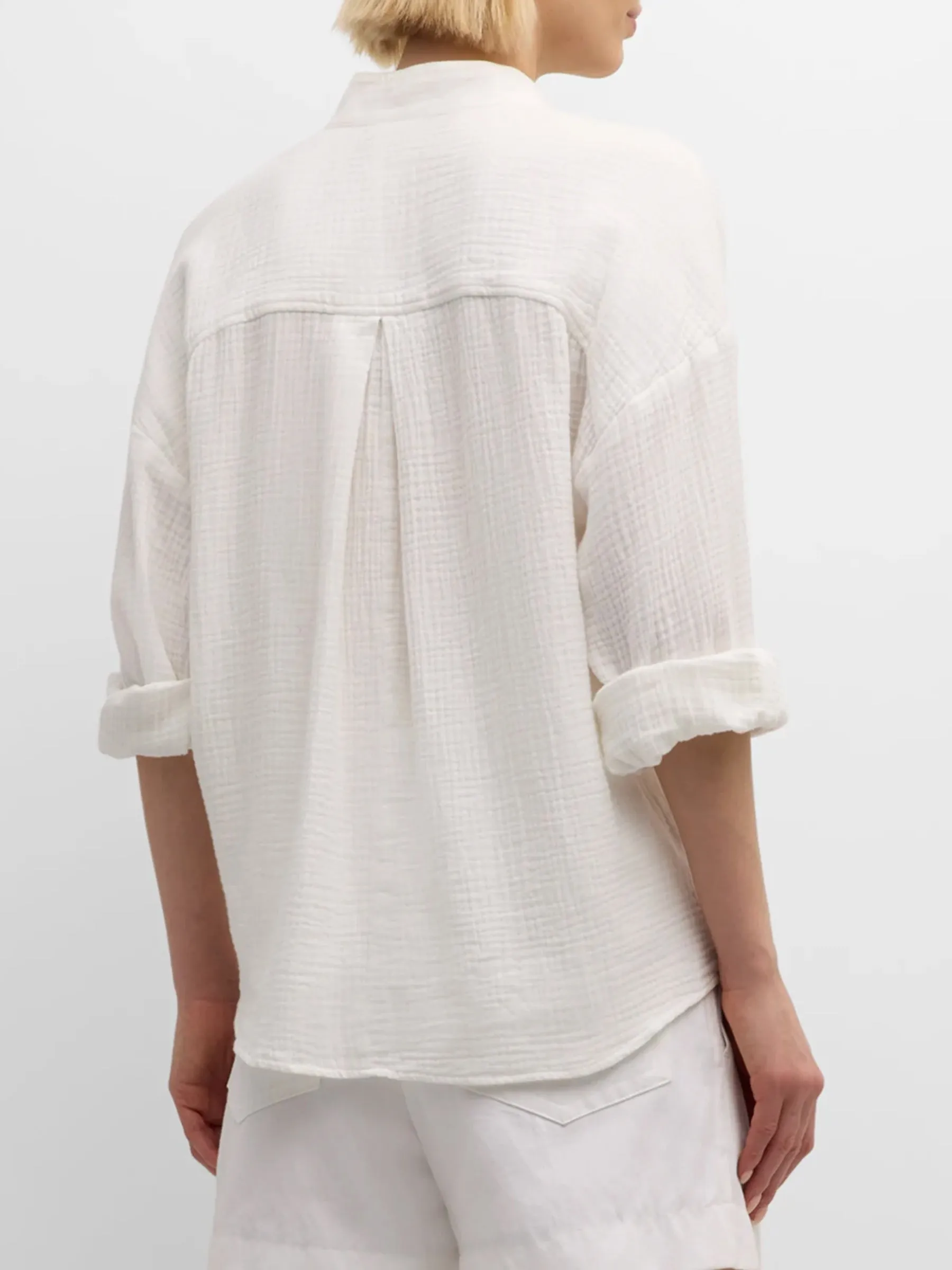 Elsa Popover Top Washed Cupro Cotton Flame Red