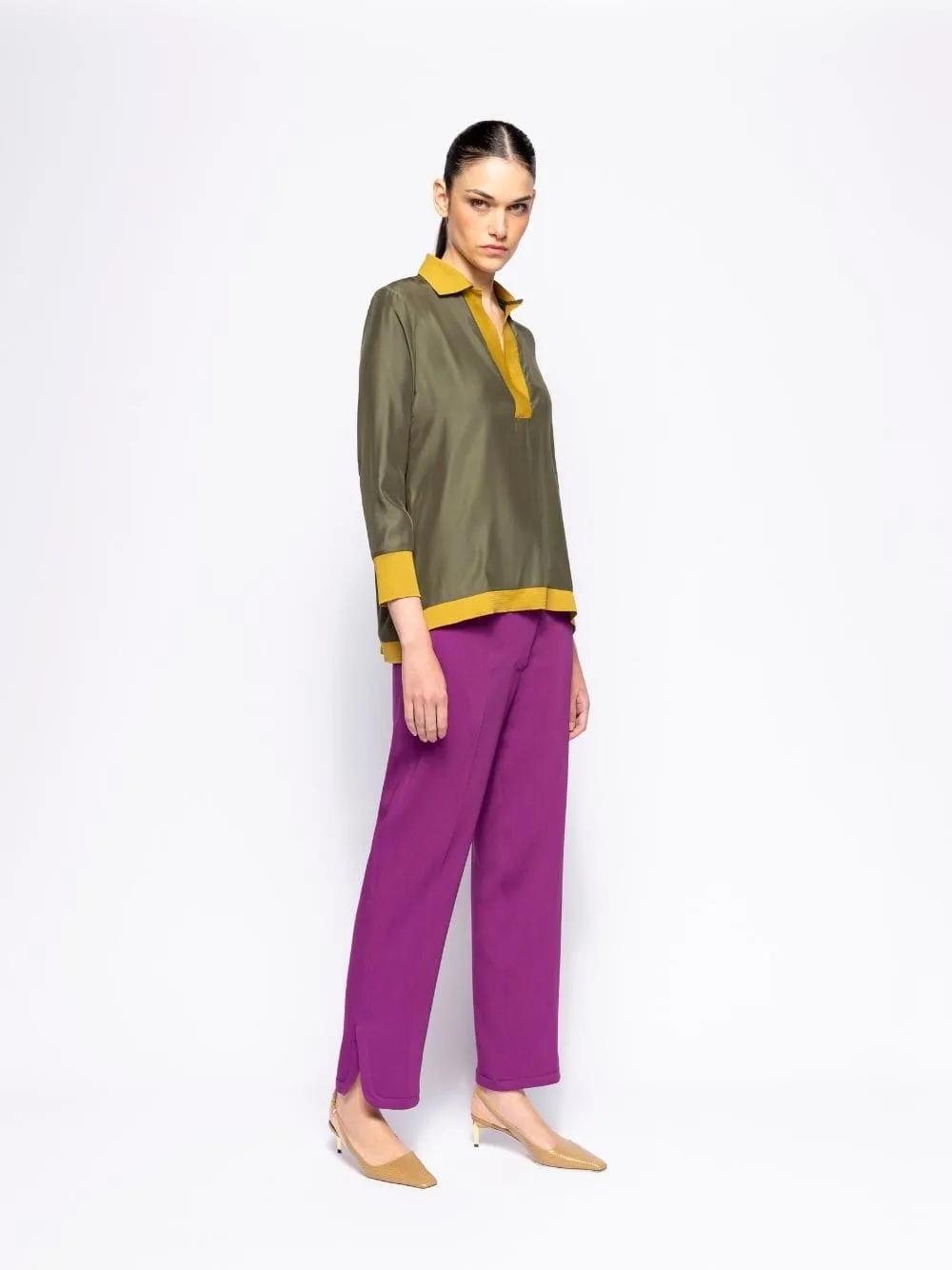 Emily Phlox Ankle Cut Tailored Pants