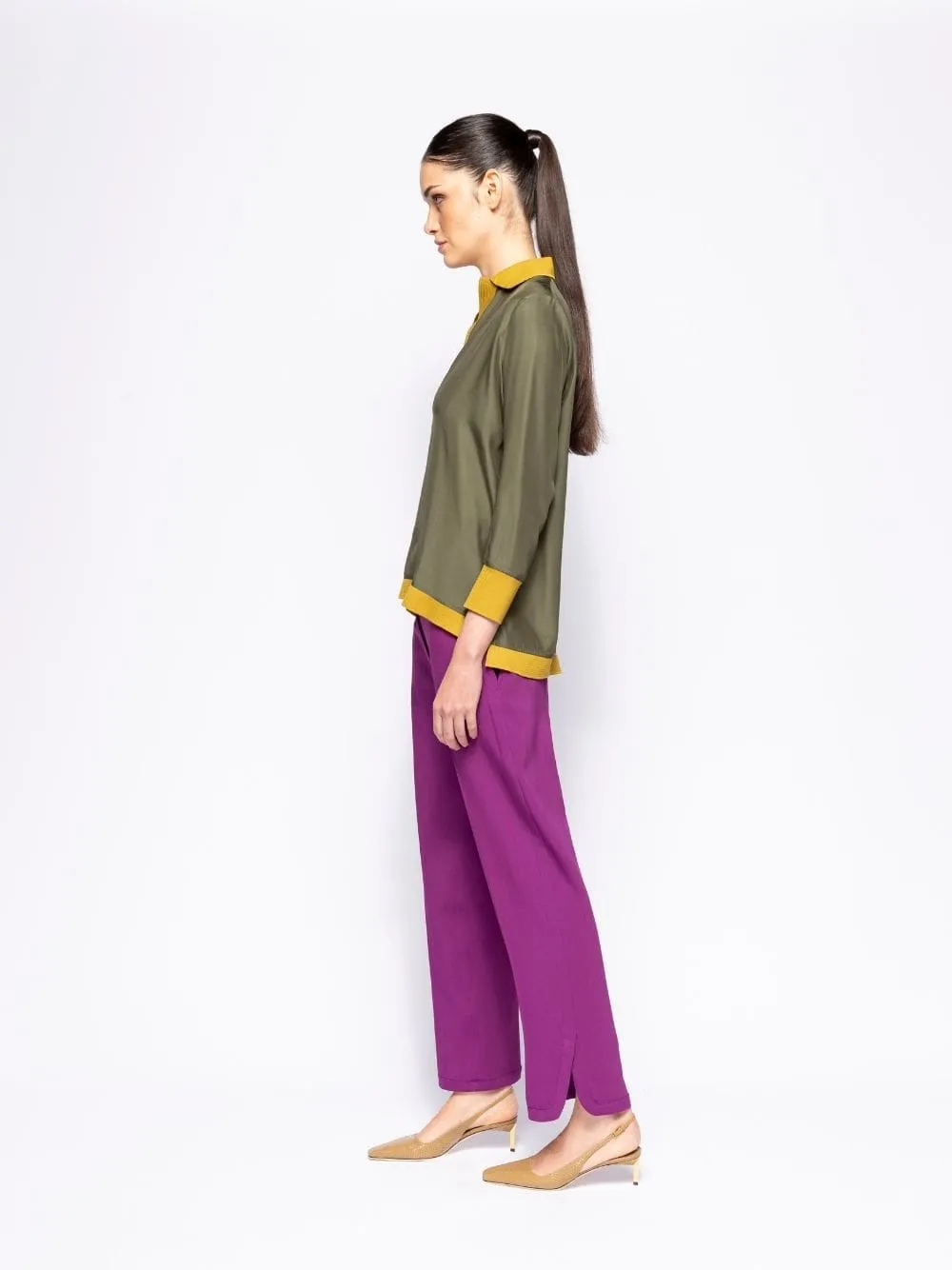 Emily Phlox Ankle Cut Tailored Pants