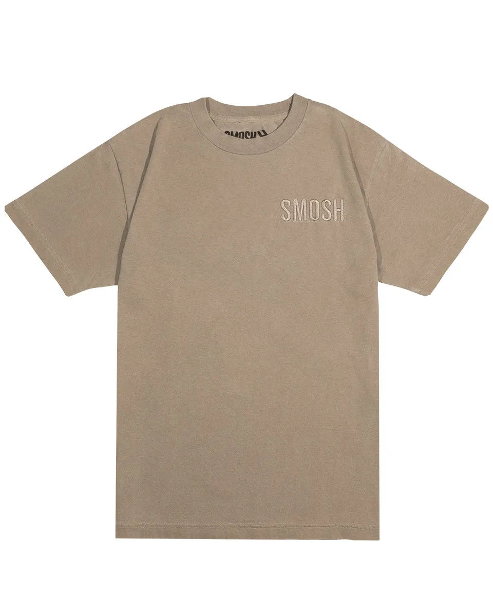 Essentials Embroidered Tee - Faded Brown