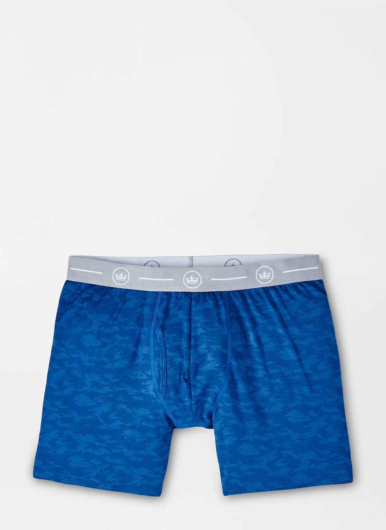 Fish Camo Performance Boxer- White/Radiant Blue