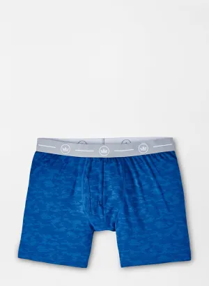 Fish Camo Performance Boxer- White/Radiant Blue